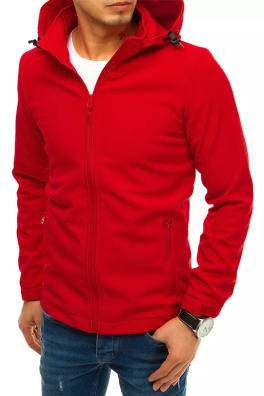 Červená pánská softshellová bunda s kapucí TX3652