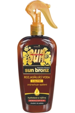 VIVACO Rozjasňující voda se zlatými glitry SUN VITAL 300 ml