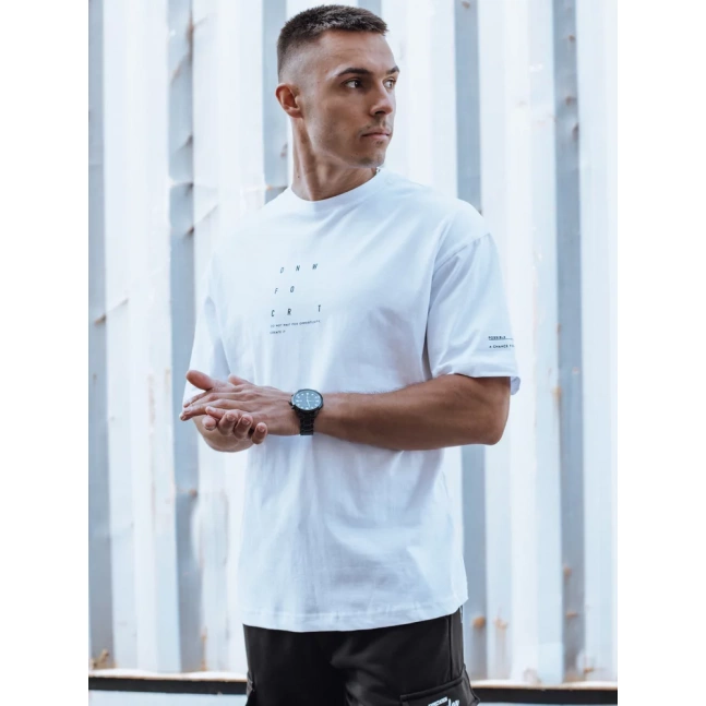 Pánské tričko s potiskem bílé Dstreet RX5505