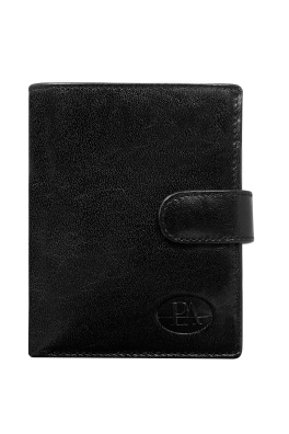 Černá klasická pánská kožená peněženka s drukem