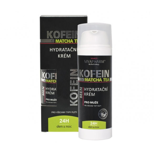 VIVACO Hydratační krém Kofein a Matcha Tea VIVAPHARM 50 ml