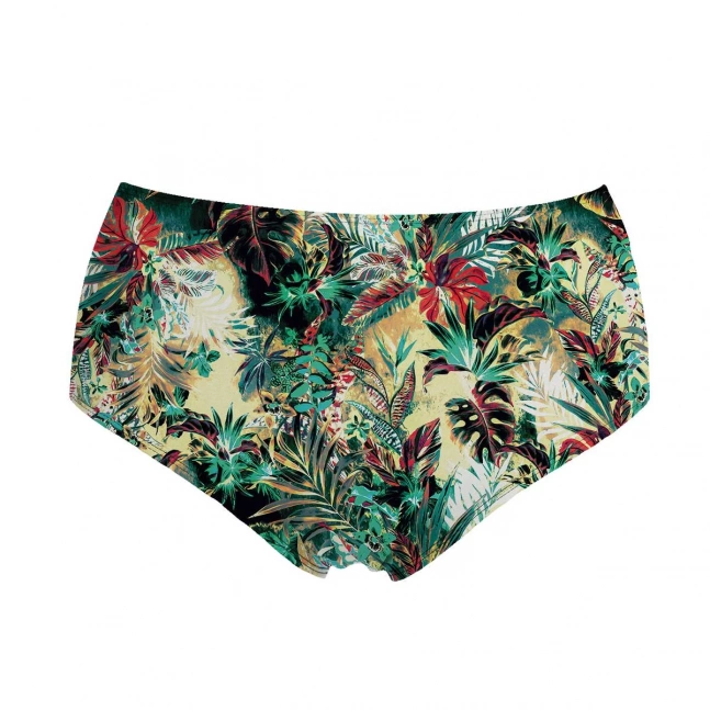 High Waisted Bikini Bottom Tropical Jungle