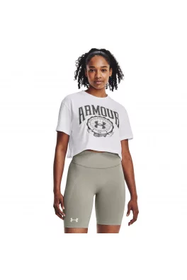 Dámské tričko Under Armour Collegiate Crest Crop SS