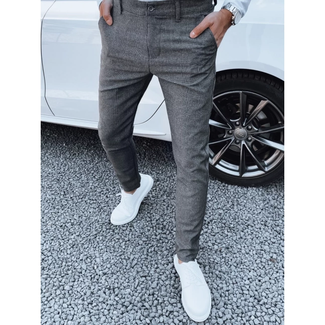 Pánské tmavě šedé kalhoty Dstreet UX4384