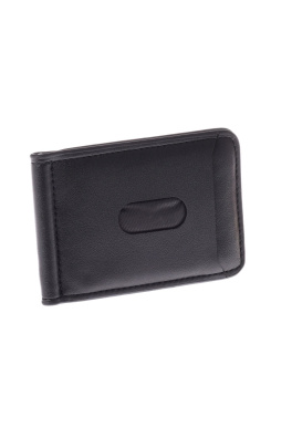 Černá matná mini peněženka na bankovky a karty