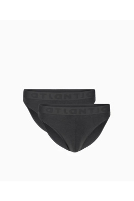 Pánské bambusové slipy ATLANTIC 2Pack - tmavě šedé