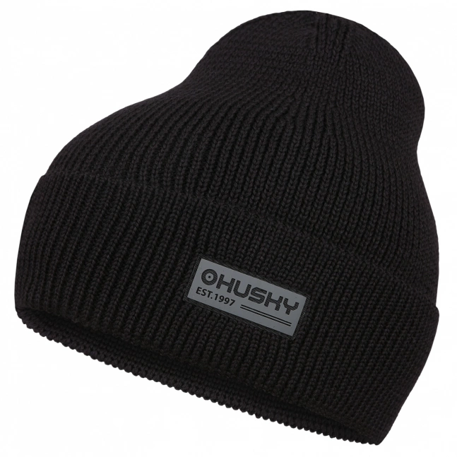 Pánská merino čepice Husky Meru black