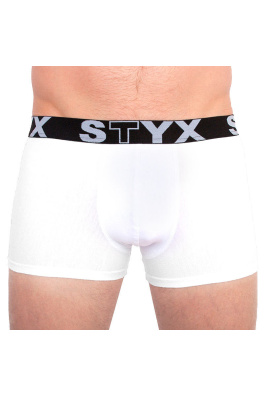 Pánské boxerky Styx sportovní guma nadrozměr bílé (R1061)