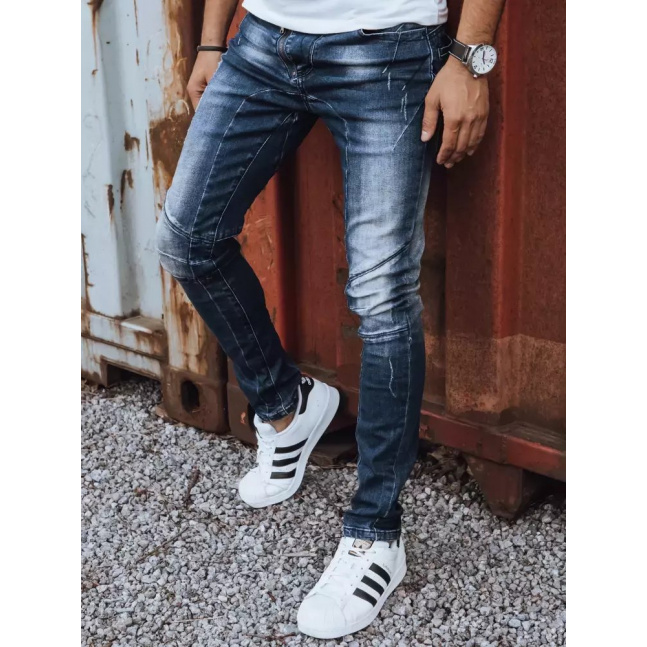 Modré pánské kalhoty Dstreet UX3799
