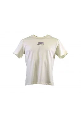 Peak peak round neck t shirt canvas white