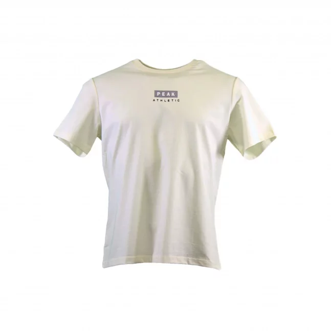 Peak peak round neck t shirt canvas white