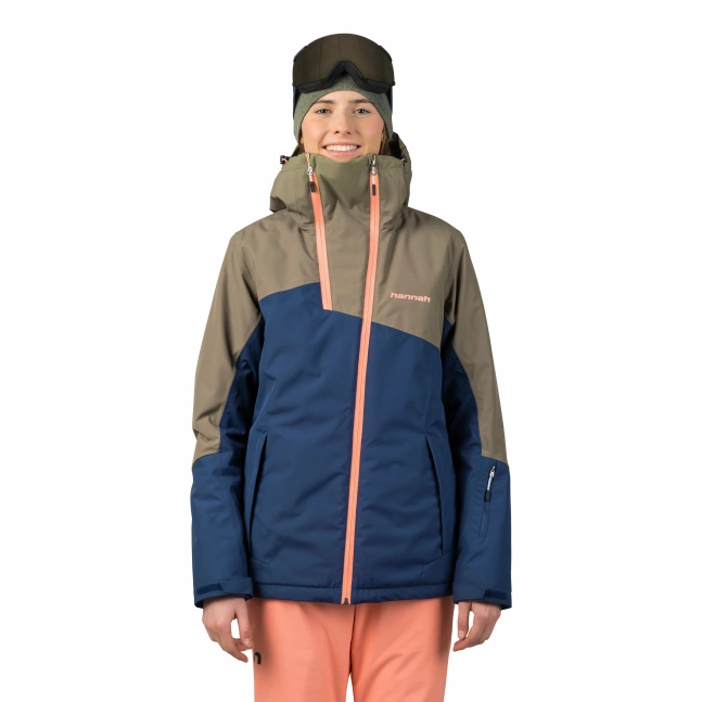 Dámská lyžařská bunda Hannah MAKY COL burnt olive/mood indigo Dámská lyžařská bunda Hannah MAKY COL burnt olive/mood indigo