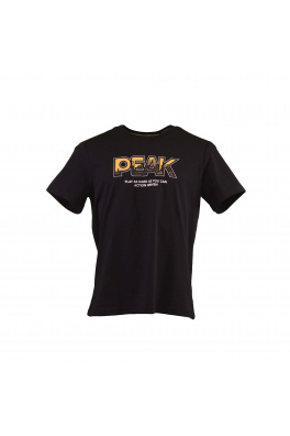 Peak peak round neck t shirt black