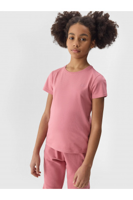 Dívčí hladké tričko 4F - růžové