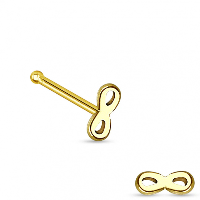 Piercing do nosu - nekonečno gold