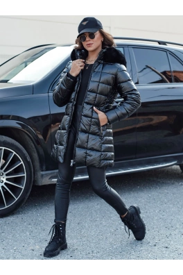 Dámská zimní prošívaná bunda WINTERZIP s kapucí černá Dstreet TY4565