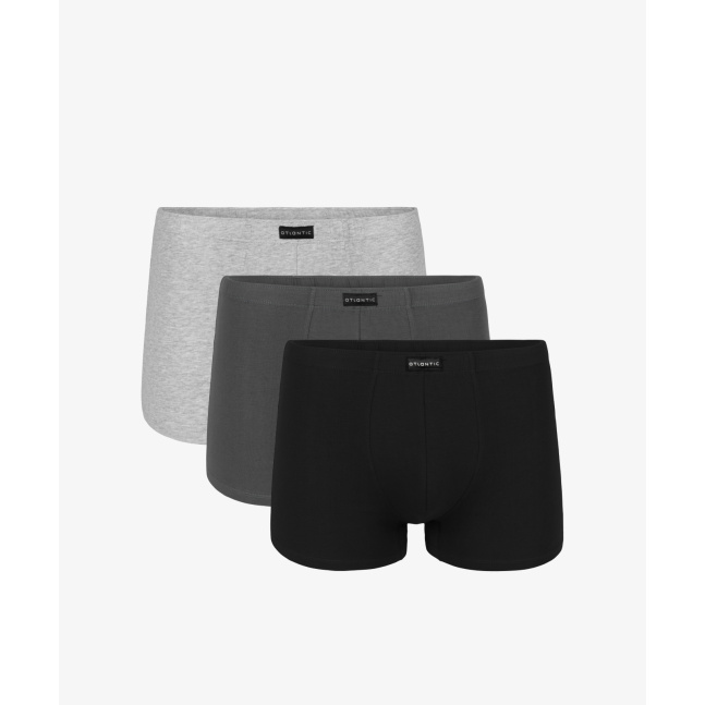 Pánské boxerky ATLANTIC 3Pack - černá/šedá/grafitová