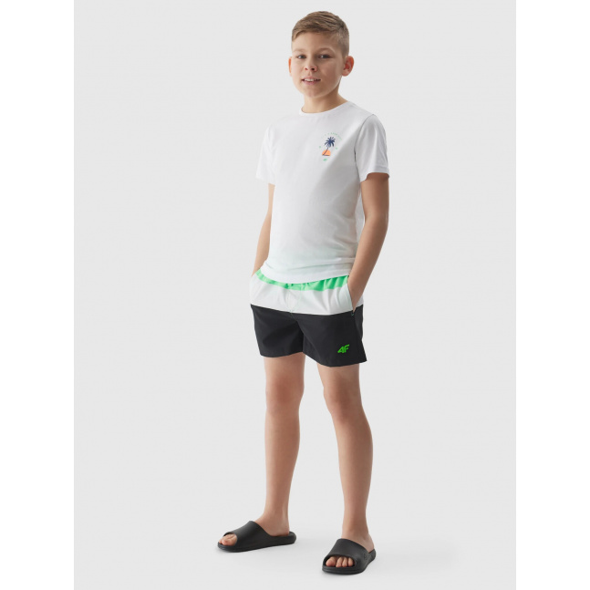 Chlapecké plážové šortky typu boardshorts 4F - zelené