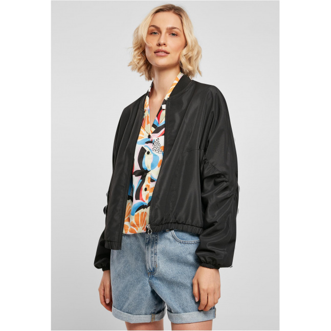 Dámská recyklovaná bunda Batwing Bomber Jacket černá