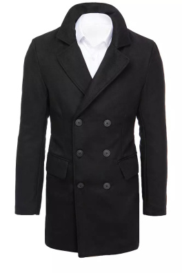 Pánský černý kabát Dstreet CX0434