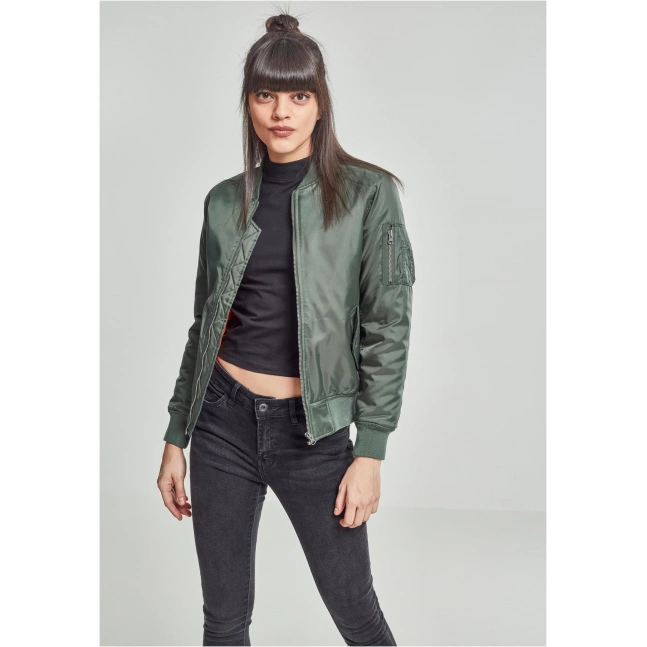 Dámská bunda Basic Bomber Jacket olivová