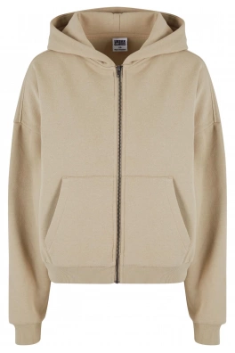 Dámská mikina Boxy Zip Hoody - béžová