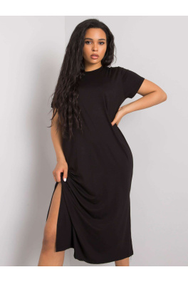 Černé plus velikosti základní šaty