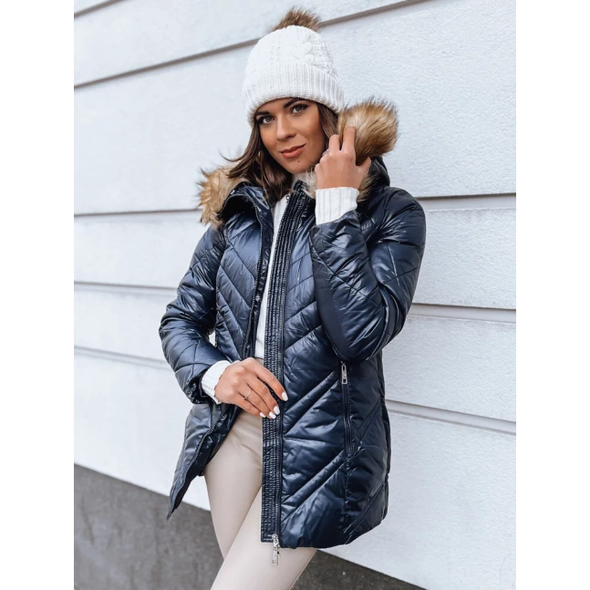 Dámská prošívaná zimní bunda SOLARIS tmavě modrá Dstreet TY4009