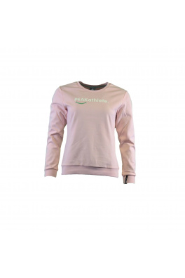 Peak peak round neck sweater toffee pink