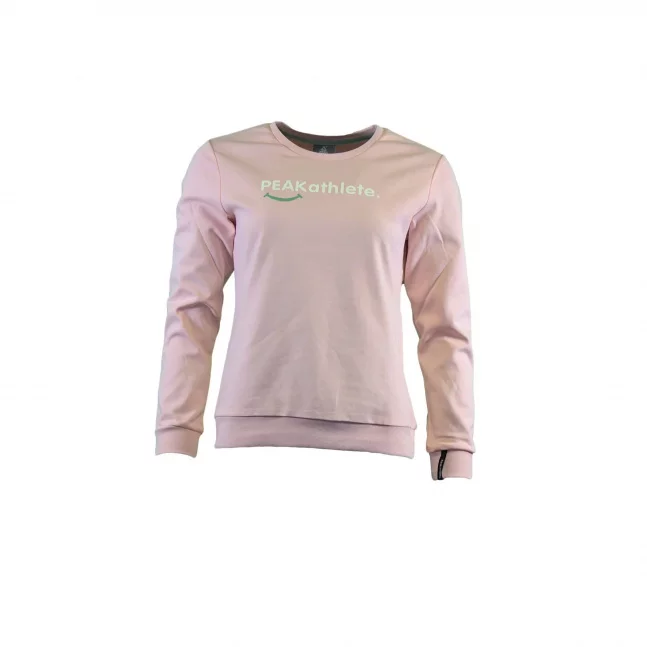Peak peak round neck sweater toffee pink