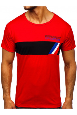 Pánské tričko s potiskem KS1957 - červená,