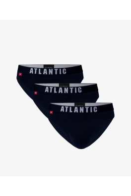 Pánské sportovní slipy ATLANTIC 3-Pack - námořnická modrá