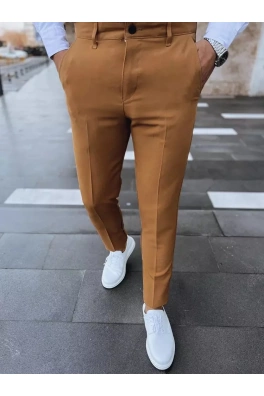 Jednobarevné velbloudí chino kalhoty Dstreet UX3974 pro muže