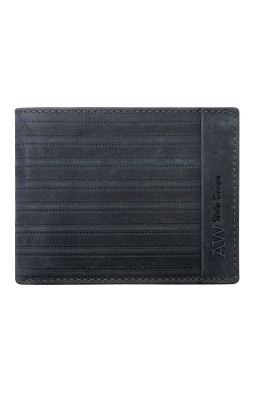 Pánská horizontální kožená peněženka v tmavě modré barvě