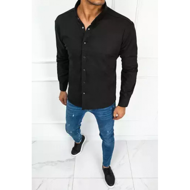 Pánská elegantní černá košile Dstreet DX2366