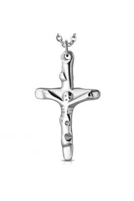 Ocelový kříž na krk jesus s výběrem řetízku