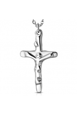 Ocelový kříž na krk jesus s výběrem řetízku