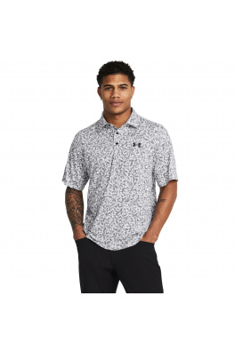 UA Playoff 3.0 Printed Polo-WHT