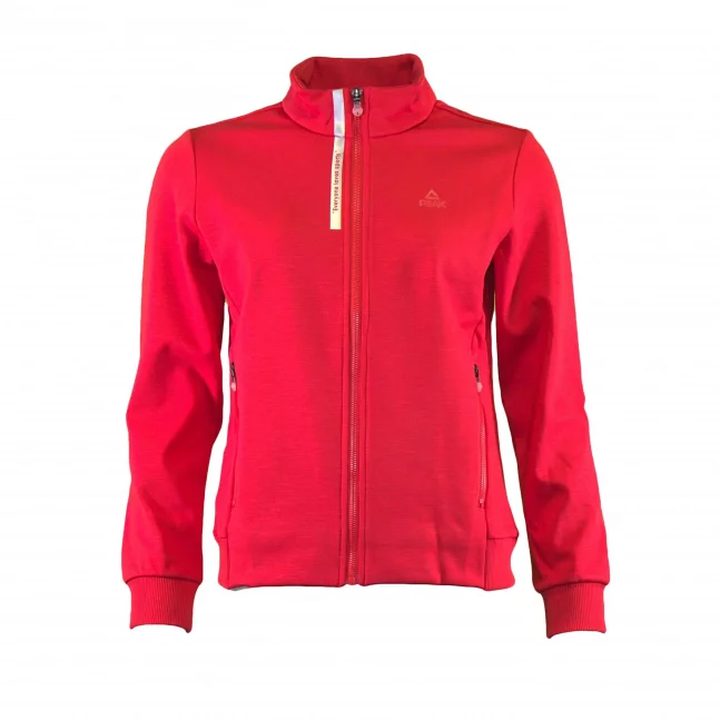 Peak peak knitted fleece jacket red