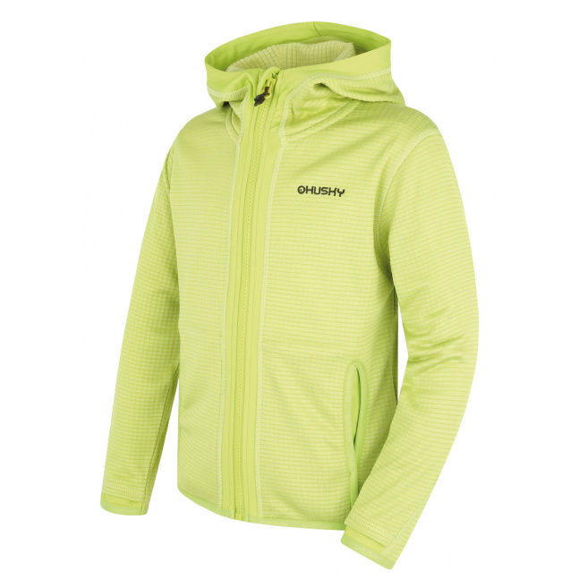 Dětská mikina s kapucí HUSKY Artic Zip K br. green/dk. khaki