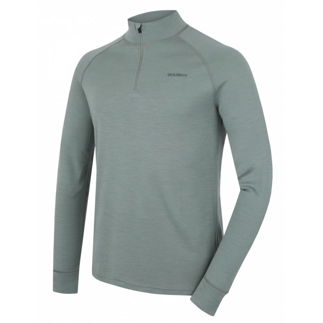 Pánská merino mikina Husky Aron Zip M faded green