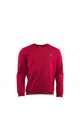 Peak peak round neck sweater dk.red