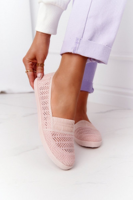 Openwork Slip-On Sneakers Navy Pink Chillout