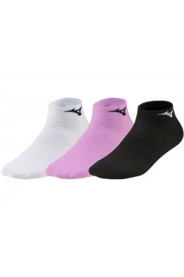 Běžecké ponožky Mizuno Training Mid 3Pack - White/Black/Lilac Chiffon