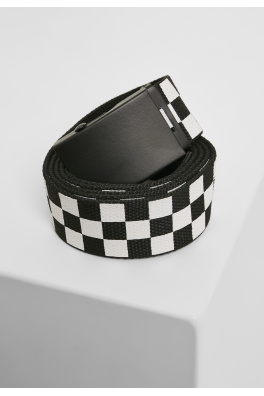 Nastavitelný pásek Checker Belt černo/bílý