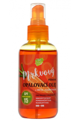 VIVACO 100% Přírodní opalovací olej s mrkvovým extraktem SPF 15 150 ml