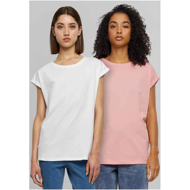 Dámské tričko Urban Classics Extended Shoulder Tee 2-Pack Dámské tričko Urban Classics Extended Shoulder Tee 2-Pack