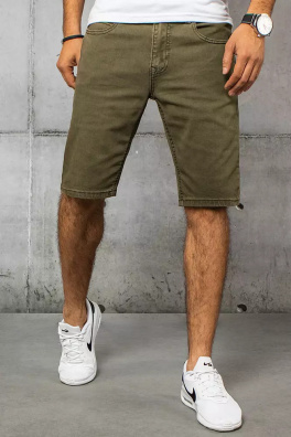 Pánské khaki džínové kraťasy Dstreet SX1427