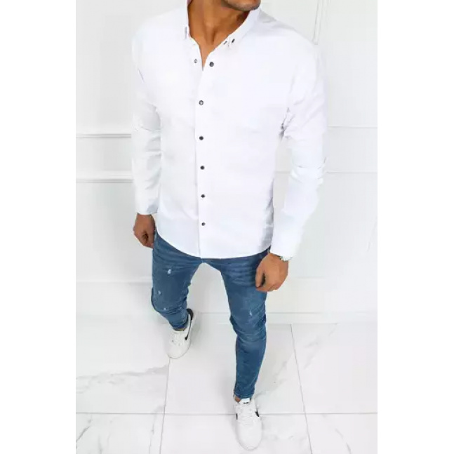 Pánská elegantní bílá košile Dstreet DX2370