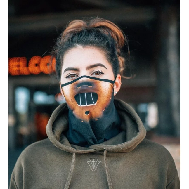 Hannibal Bandana Face Mask Gold